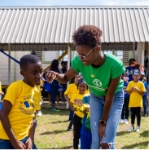 Child being interviews